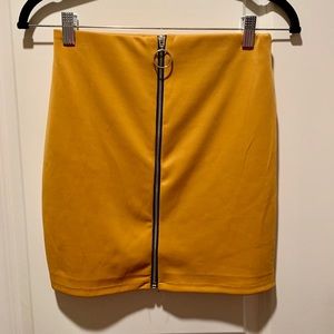 Yellow/Gold Zip-Up O-Ring Skirt